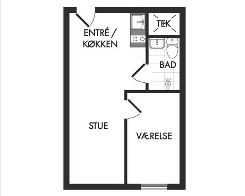 2 værelses lejlighed i Frederiksberg