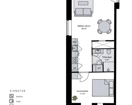 2 værelses lejlighed i Risskov