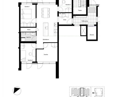 5 værelses lejlighed i Århus C