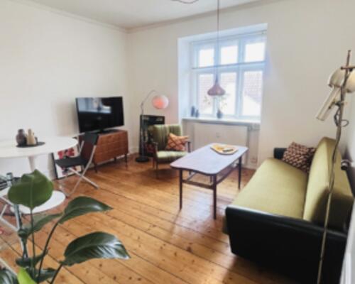 Lys og nyistandsat 2-værelses med fransk altan og tæt på Limfjorden