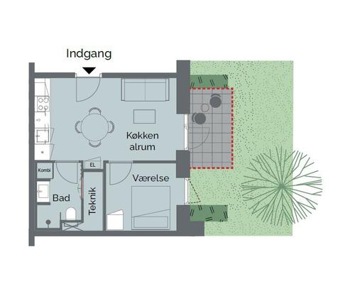 2 værelses lejlighed i Åbyhøj