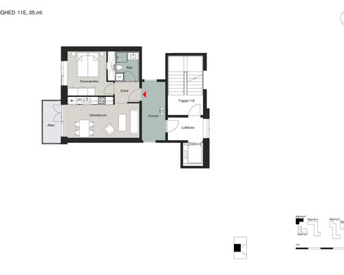 2 værelses lejlighed i København S