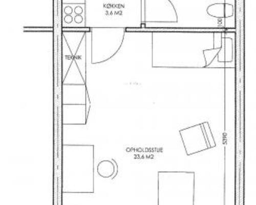 1 værelses lejlighed i Odense C