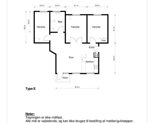 4 værelses lejlighed i Aalborg