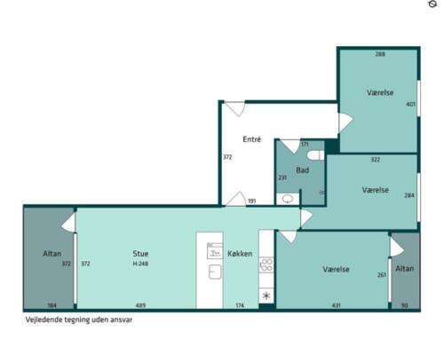 Stor 4-værelses lejlighed udlejes i Aarhus C