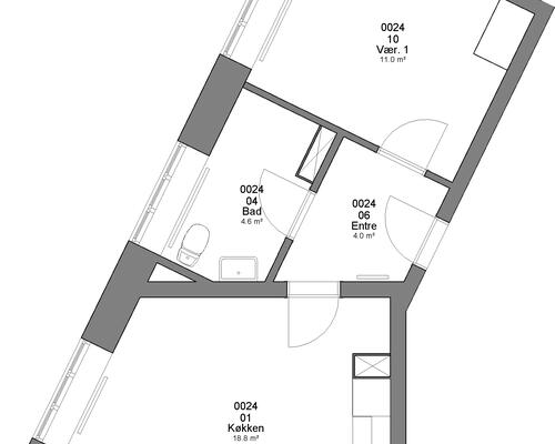 2 værelses lejlighed i Haderslev