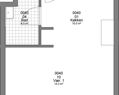 1 værelses lejlighed i Haderslev