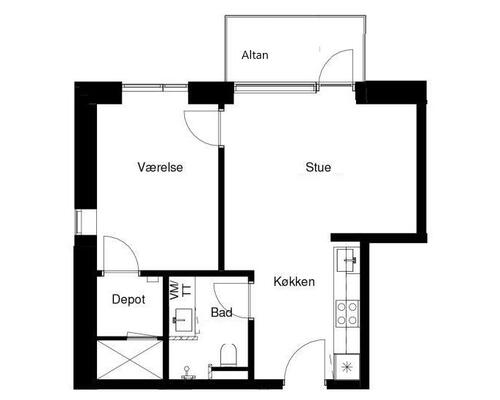 2 værelses lejlighed i Risskov