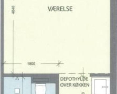 1 værelses studiebolig