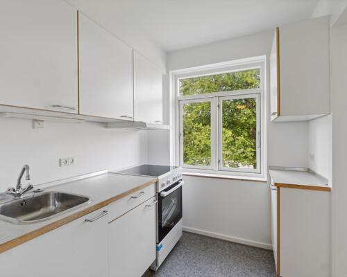 1 vær. lejlighed på 38 kvm. beliggende i pæn ejendom nær fredskov