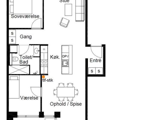 3 værelses lejlighed i København Ø