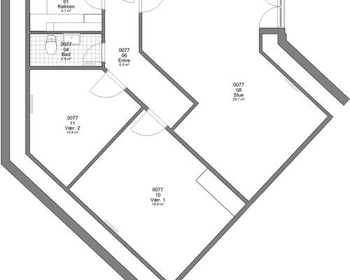 4 værelses lejlighed i Varde