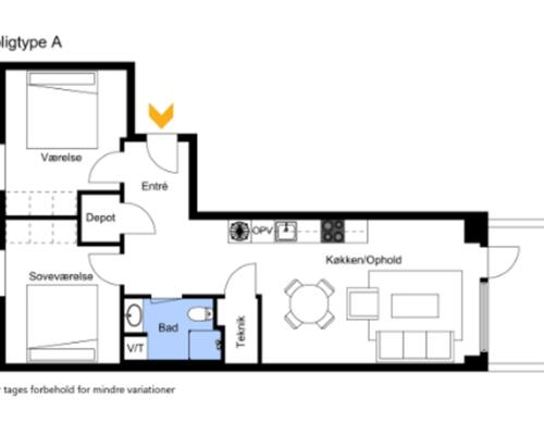 3-værelses lejlighed i Gartnerbyen med altan