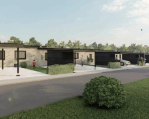 Nybygget rækkehus i 1 plan