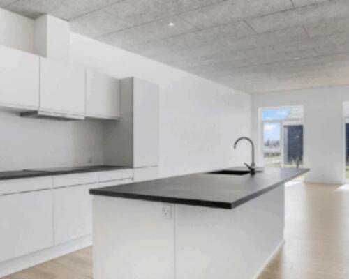 Nybygget rækkehus i 1 plan