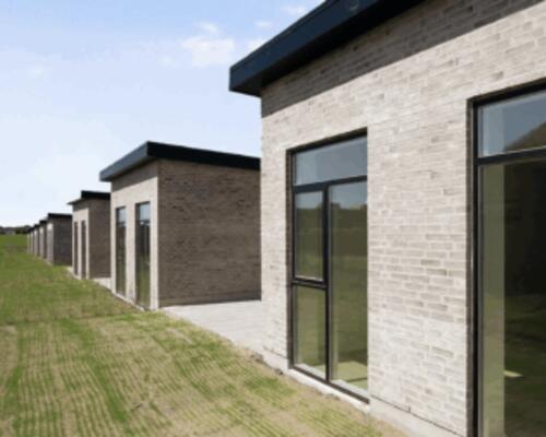 Nybygget rækkehus i 1 plan