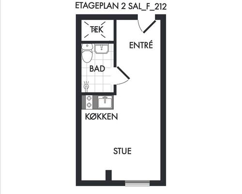 1 værelses lejlighed i Frederiksberg