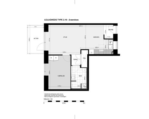 2 værelses lejlighed i Slagelse