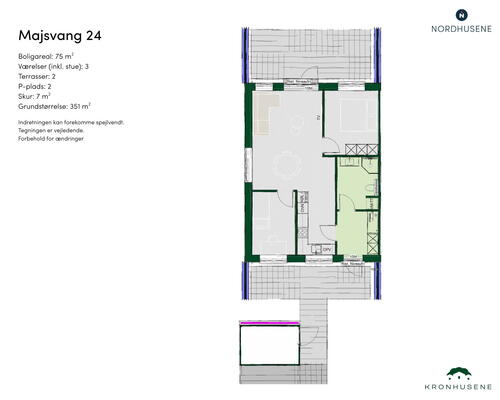 75 m2 værelse i Lunderskov