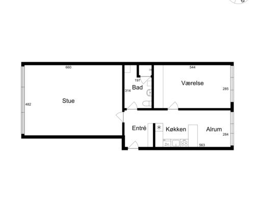 3 værelses lejlighed i Kolding