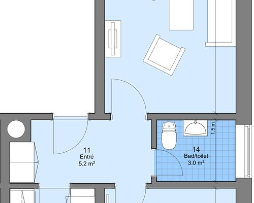 3 værelses lejlighed i Odense C