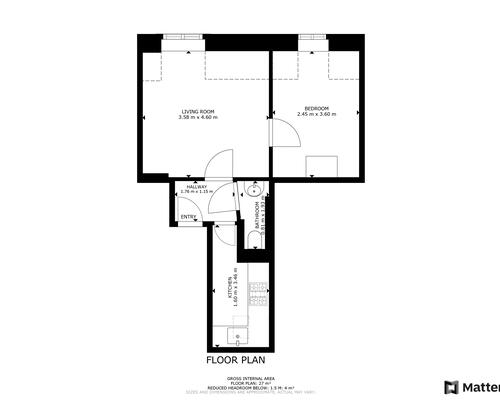 1 værelses lejlighed i København Ø