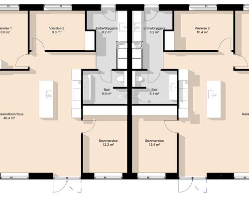 Flot rækkehus på 110 m² fra 2024
