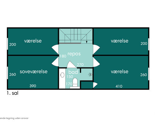 Familievenligt rækkehus med have mod vest