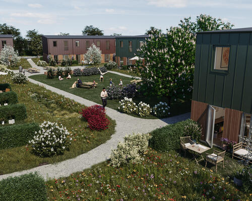 Nybyggt 5 rækkehus med have