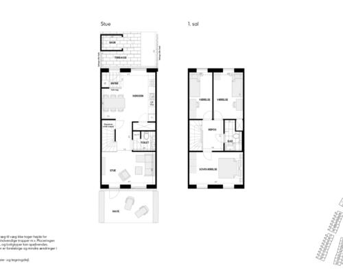 4 rækkehus med vestvendt have