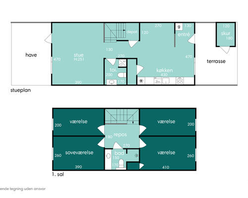 5 rækkehus med vestvendt have