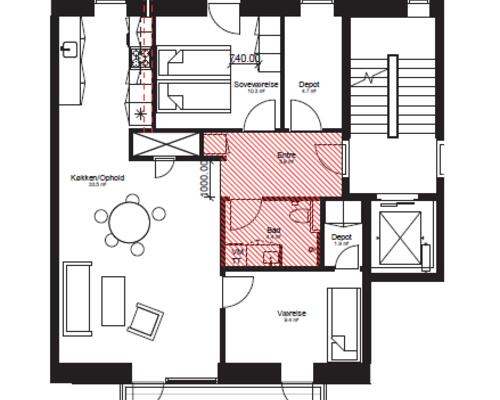 3 værelses lejlighed i Randers NØ