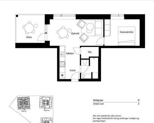 2 værelses lejlighed i Odense V