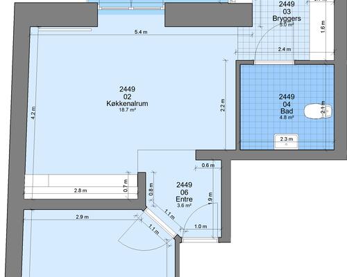 2 værelses lejlighed i Randers