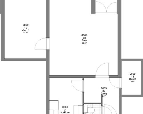 2 værelses lejlighed i Haderslev