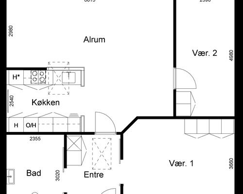 3 værelses hus i Lemming