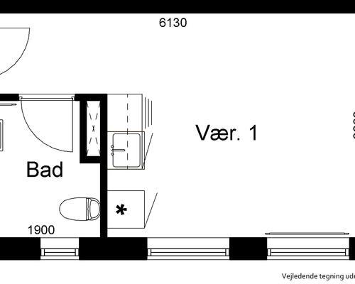 1 værelses lejlighed i Silkeborg