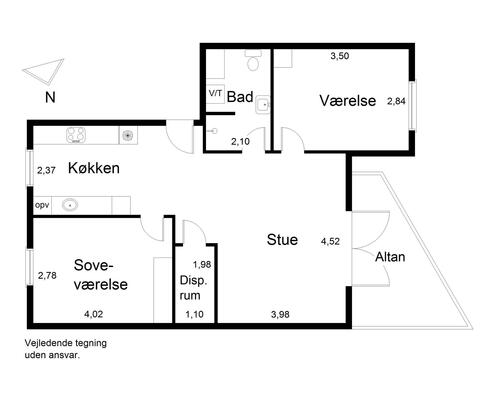 2 værelses lejlighed i Odense C