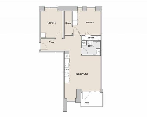 3 værelses lejlighed i Brøndby