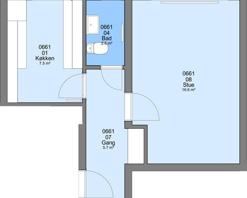 1 værelses lejlighed i Frederikshavn