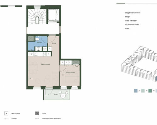 2 værelses lejlighed i Hedehusene