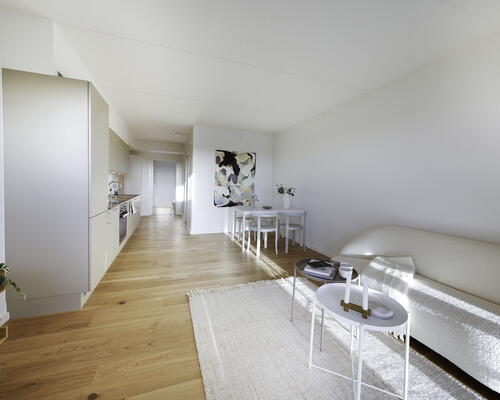 Nybygget 2-værelses lejlighed med altan og god planløsning i Tingbjerg