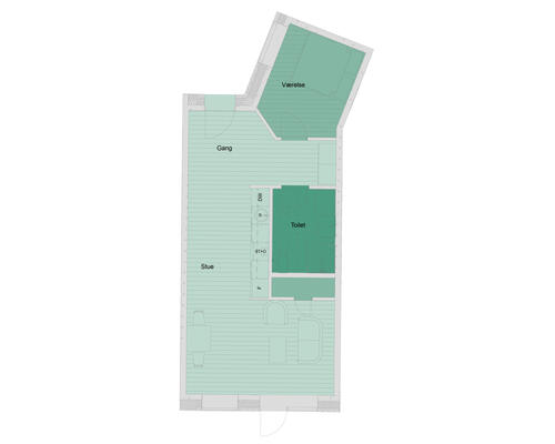 2 værelses lejlighed i Viborg