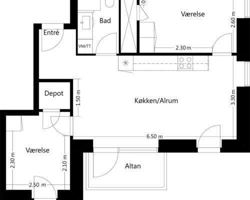 3 værelses lejlighed i Ballerup