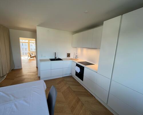 Flot og total istandsat møbleret lejlighed med skøn beliggenhed på Lille Strandvej