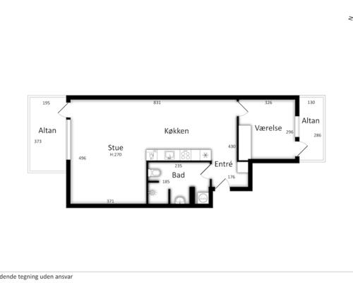 Flot nyere lejlighed på 4. sal