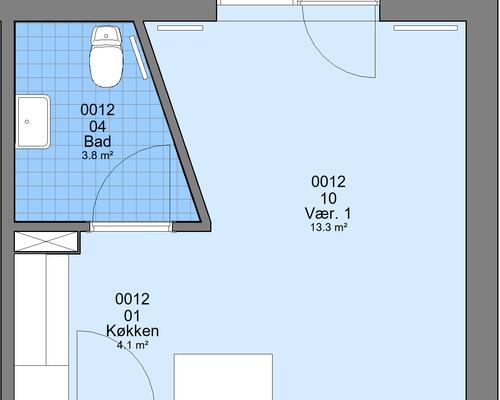 1 værelses lejlighed i Viborg