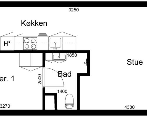 2 værelses lejlighed i Viborg