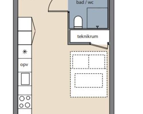 1 værelses lejlighed i Aalborg