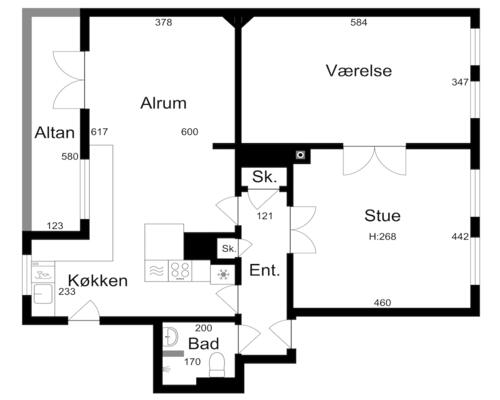 Eksklusiv møbleret lejlighed i hjertet af København